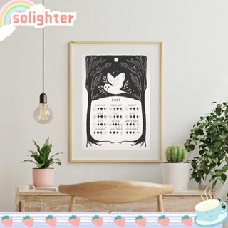 Solighter โปสเตอร์ปฏิทิน รูปนกฮูก 2023 สําหรับตกแต่งบ้าน