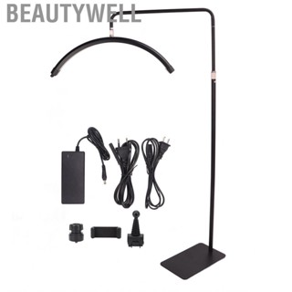 Beautywell Beauty Floor Lamp  Professional Black Half Ring Tattoo Rotatable 28 Inch for Beautician Salon