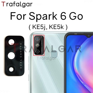 เลนส์กระจกกล้องด้านหลัง แบบเปลี่ยน พร้อมสติกเกอร์กาว สําหรับ Tecno Spark 6 Go KE5j KE5k