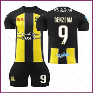 เสื้อกีฬาแขนสั้น ลายทีมชาติฟุตบอล Benzema YP2 23-24 Al-Ittihad Club ชุดเหย้า แฟนซี รุ่น PY2 2 ชิ้น ต่อชุด