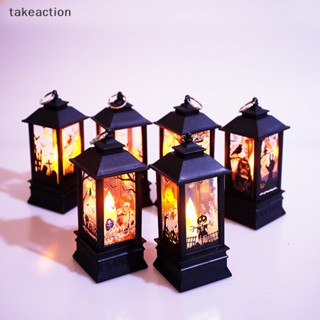 [takeaction] โคมไฟ LED รูปฟักทอง ปราสาท สไตล์วินเทจ สําหรับตกแต่งปาร์ตี้ฮาโลวีน [พร้อมส่ง]