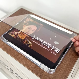 NEW Crystal Glass Case for Air4 Air5 Air6 เคสไอแพดPro 12.9 gen7/gen8/gen9 gen10 gen11 เคส360องศา หมุนได้ มีช่องใส่ปกกา
