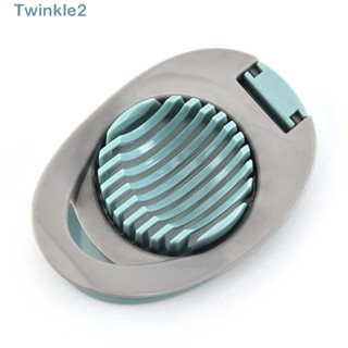 Twinkle อุปกรณ์หั่นไข่ ผลไม้ พลาสติก อเนกประสงค์ สีเทา สีเขียว 2 ชิ้น