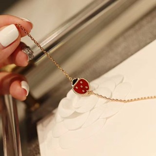 Ladybug สร้อยข้อมือชุบทอง 18K สีโรสโกลด์ สําหรับผู้หญิง090722537814