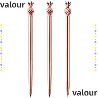 Valour ปากกาลูกลื่น โลหะ สีโรสโกลด์ 3 ชิ้น สําหรับสํานักงาน