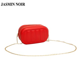 Jasmin NOIR กระเป๋าสะพายข้าง หนัง PU ลายทาง พร้อมสายสะพาย ขนาดเล็ก สําหรับผู้หญิง