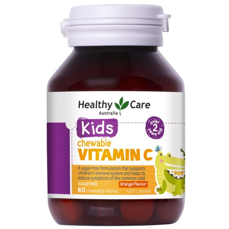 Healthy Care Kids Zinc + Vitamin C 60 เม ็ ดเคี ้ ยว