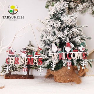 Tarsureth จี้ไม้ รูปสโนว์แมน แบบกลวง แฮนด์เมด สําหรับแขวนตกแต่งประตู DIY