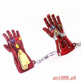 Thanos Iron Man Infinite พวงกุญแจ ถุงมือ Hulk Nano ถุงมือ Fulian 4 รถ พวงกุญแจ กระเป๋า จี้