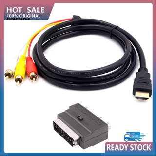 &lt;lementree&gt; อะแดปเตอร์แปลงสายเคเบิล HDMI ตัวผู้ เป็น 3 RCA 3 พอร์ต 15 เมตร