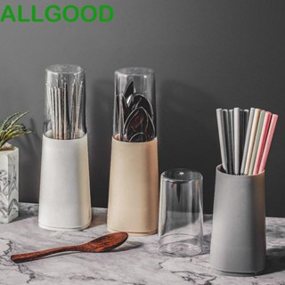 Allgoods กล่องเก็บช้อนส้อม ตะเกียบ แบบพลาสติก กันฝุ่น พร้อมฝาปิด สร้างสรรค์