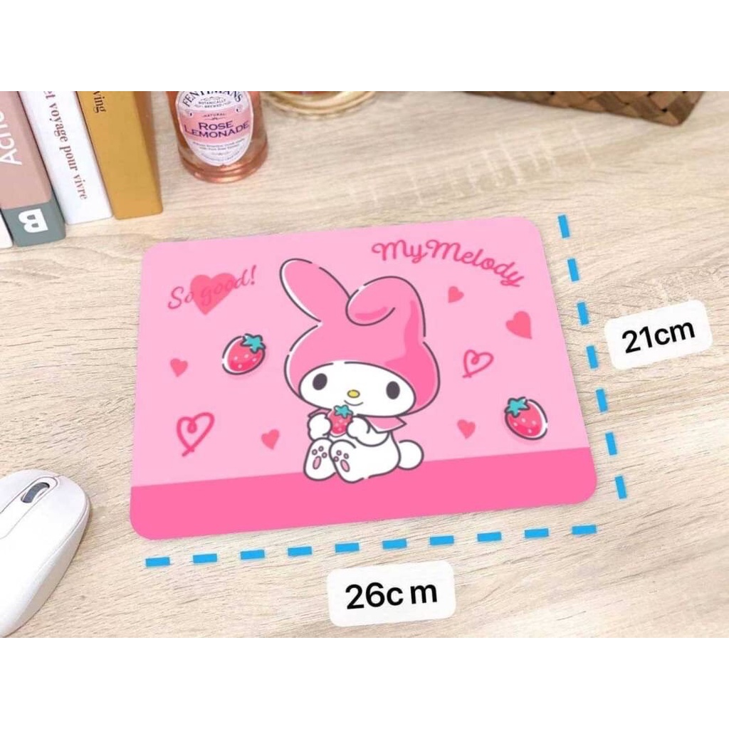 พร้อมส่ง แผ่นรองเม้าส์ ลายการ์ตูน SANRIO สีสดใส รูปที่ 6