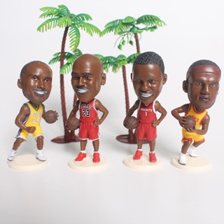 พร้อมส่ง ฟิกเกอร์ตุ๊กตาบาสเก็ตบอล NBA KOBE JORDAN McGrady JAMES Q Version SX 4 ชิ้น ต่อชุด