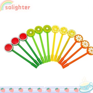 Solighter ปากกาเจล หมึกสีดํา อุปกรณ์สํานักงาน ของขวัญ 12 ชิ้น