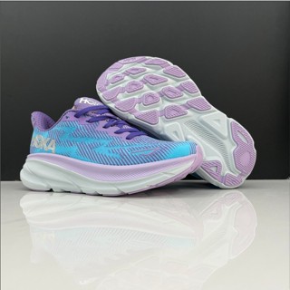 ใหม่ HOKA ONE Clifton 9 รองเท้าวิ่ง ดูดซับแรงกระแทก สีฟ้า สีม่วง สําหรับผู้ชาย ผู้หญิง 2023 tjnr