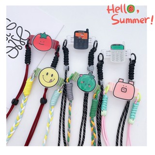 เคสโทรศัพท์มือถือ ลายการ์ตูนหน้ายิ้ม สีเหลือง พร้อมสายคล้อง ถอดออกได้ สําหรับผู้หญิง