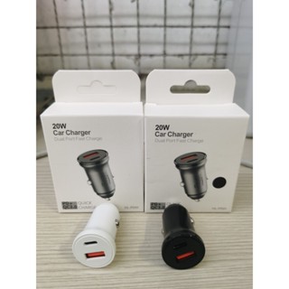 HL-PD01 หัวชาร์จในรถยนต์ 20W Car Charger Dual Port PD+QC3.0 Fast Charge Adapter