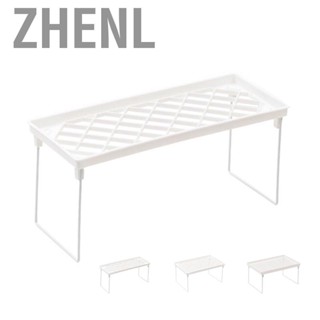 Zhenl Dormitory Storage Shelf Strong PP Metal Foldable Design Simple Style Desktop Display for Home Office