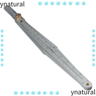 Ynatural ไม้บรรทัดวัดมุม สเตนเลส 4 มุม อเนกประสงค์ 0-170° ไม้โปรแทรกเตอร์ก่อสร้าง เครื่องมือกฎ DIY