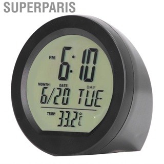 Superparis Car Digital Temperature Dashboard Clock Solar Mini