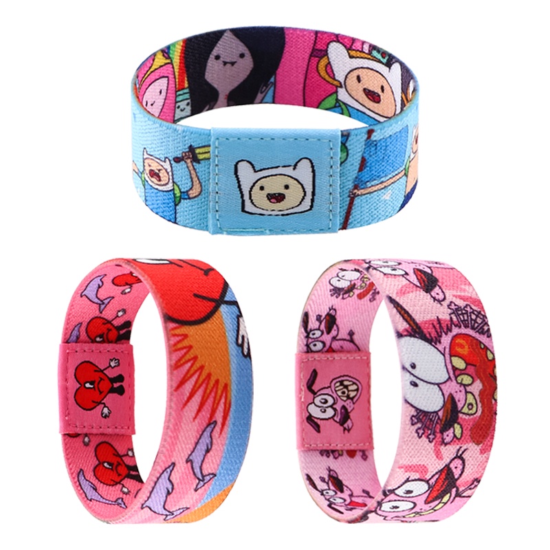Anime Adventure Time Wristband Bracelet Flexible Wrist Band Cuff Bracelet Sports Casual Bangle For Women Men