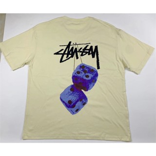 STUSSY สินค้าขายดี! เสื้อยืดแขนสั้น พิมพ์ลายลูกเต๋า สวยงาม อเนกประสงค์ สําหรับผู้ชาย และผู้หญิง Kytr