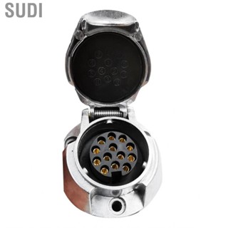 Sudi Trailer Socket 13 Pin Female Connector Silver for EU Standard Caravans