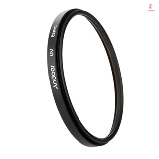 Andoer 62mm UV Filter Lens Protector - Improve Image Quality for Canon  DSLR Camera