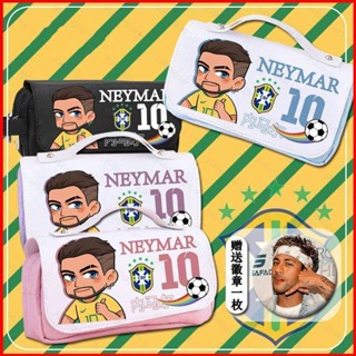 Yb1 Neymar กระเป๋าดินสอ ผ้าแคนวาส ขนาดใหญ่ จุของได้เยอะ ลายฟุตบอล ดาว สร้างสรรค์ สําหรับใส่เครื่องเขียนนักเรียน BY1