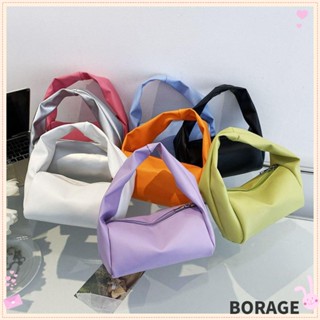 Borag กระเป๋าสะพายไหล่ลําลอง สีพื้น ทรงโท้ท แบบเรียบง่าย