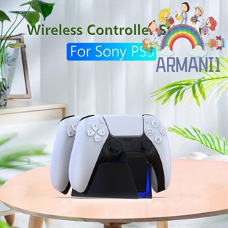 [armani1.th] แท่นชาร์จจอยเกมไร้สาย แบบคู่ สําหรับ PS5 Gamepad