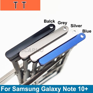  ช่องใส่ซิมการ์ด MicroSD โลหะ พลาสติก แบบเปลี่ยน สําหรับ Samsung Galaxy Note 10 Plus 10+