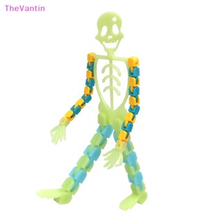 Thevantin Wacky Tracks Snap Skeleton Man Glow in the Dark Skullman Fidget Toys with Cell Phone Holder Anti Stress Halloween Sensory Gift Good goods