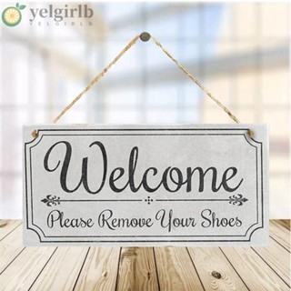 Yelgirlb ป้ายไม้ Welcome สําหรับติดประตู สํานักงาน โรงแรม