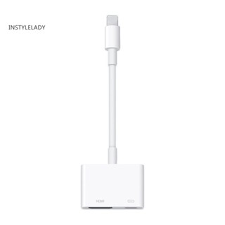 Instylelady สายเคเบิลอะแดปเตอร์แปลง AV TV HDMI สําหรับ iPhone 6 7 8 Plus X XS XR iPad