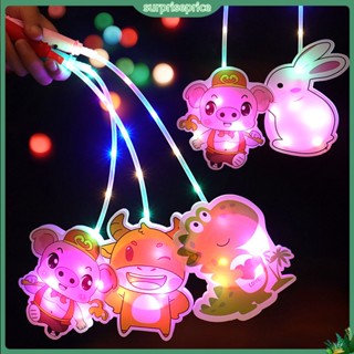 (SURPRI) โคมไฟ LED พลาสติก ลายการ์ตูน 3 ความเร็ว สําหรับตกแต่งเทศกาลปีใหม่ DIY