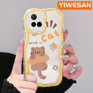 เคสโทรศัพท์มือถือ ซิลิกาเจลนิ่ม แบบใส กันกระแทก ลายแมวน่ารัก สําหรับ VIVO Y21 2021 Y21G Y33s Y21s Y21e Y21a Y21t T1x 4G