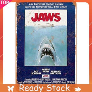 Jaws ป้ายโลหะดีบุก สไตล์วินเทจ สําหรับตกแต่งผับ บาร์ โรงรถ