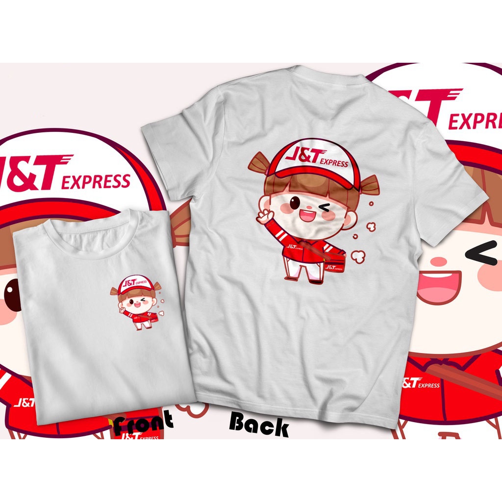 เสื้อยืด ผ้าฝ้ายเทียม ลายการ์ตูน J & T Express