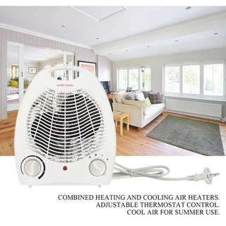 พัดลมระบายความร้อน 2000W และเครื่องทําความร้อน 2in1 เครื่องทําความร้อนไฟฟ้าแบบพกพาขนาดเล็ก 220V ลมร้อนและเย็นสําหรับสํานักงานโรงรถ