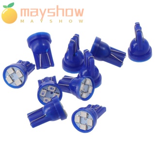 Mayshow เกจแดชบอร์ด T10 4SMD สีฟ้าอ่อน สําหรับรถยนต์ 10 ชิ้น ต่อชุด