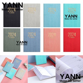 Yann1 สมุดโน้ตไดอารี่ แพลนเนอร์ รายสัปดาห์ A7 2024 พร้อมปฏิทิน แบบพกพา สําหรับโรงเรียน สํานักงาน