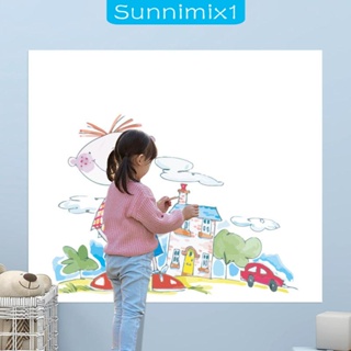 [Sunnimix1] แผ่นสติกเกอร์กระดานไวท์บอร์ด ใช้ง่าย ลอกออกได้ สําหรับติดตกแต่งผนังบ้าน ห้องเรียน