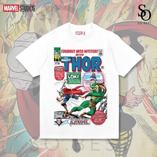 SO.BEST เสื้อยืด Marvel Thor Loki DR ผ้าขาว สกรีนหน้า ลิขสิทธิ์แท้ มาร์เวล