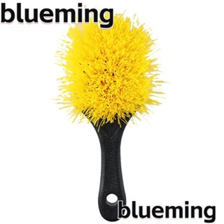 Blueming2 แปรงไนล่อน ด้ามจับพลาสติก 8 นิ้ว สีเหลือง สําหรับขัดล้อ และยางรถยนต์