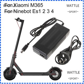 Wattle อะแดปเตอร์ชาร์จแบตเตอรี่ ทนทาน สําหรับสกูตเตอร์ไฟฟ้า Ninebot Es1 2 3 4