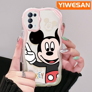 เคสโทรศัพท์มือถือ ซิลิโคนนิ่ม ใส ลายการ์ตูนมิกกี้เมาส์น่ารัก สีสันสดใส สําหรับ OPPO Reno 5 5G Reno 5K 5G Find X3 Lite