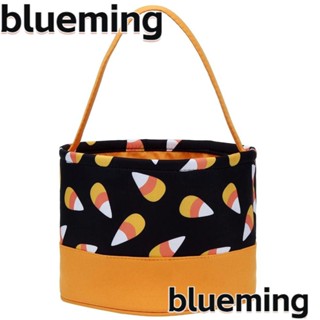 Blueming2 ถุงขนม ทรงบักเก็ต ลายฟักทอง ทนทาน สําหรับตกแต่งปาร์ตี้ฮาโลวีน