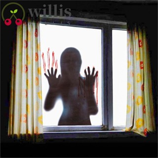 Willis สติกเกอร์ติดผนัง ลายผีผู้หญิงน่ากลัว กันน้ํา เลือด รอยมือ กาว สติกเกอร์สยองขวัญ