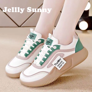  Jellly Sunny  รองเท้าผ้าใบผู้หญิง พื้นหนา ใส่สบาย สไตล์เกาหลี รองเท้าแฟชั่นผู้หญิง มีความนุ่มนวล 2023 ใหม่ FYD2390RJY 37Z230911